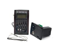 5 Bands Acoustic Guitar Pickup Preamp EQ Equalizer With Digital Tuner Guitar Parts Red Color