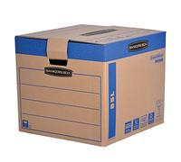 5 BANKERS BOX EXTRA LARGE Strong Moving Boxes, 85L FastFold Design, SmoothMove
