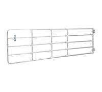5 Bar Field Gate Steel Silver Self-Locking Barrier Door Multi Sizes vidaXL