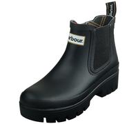 Barbour Halton Wellie Black Womens Chelsea Boots LRF0100-BK11 in a Plain Rubber in Size 5