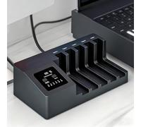 5 Bay HDD Enclosure Duplicator, Hard Drive Docking Station, Expandable Storage Up To 120TB, with Offline Clone (Black )