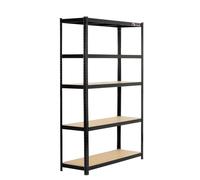 5 Bays | 180x120x40cm | Black | Boltless Garage Shelving Unit | 1000kg
