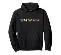 5 beautiful butterflies bugs insect art watercolor style mum Pullover Hoodie