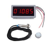 5 Bit LED Tachometer Digital Motor RPM Speed Meter with Hall Sensor Anti Interference Frequency Division Filtering for Brushless Motors Fans Servers ABS Display Module