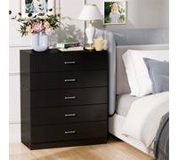 5 Black- Chest Of Drawers Modern Bedroom Furniture 4 Draw Dressing Table