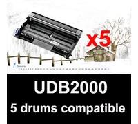 5 black compatible BROTHER DR2000 DR 2000 DR350 DR 350 DRUM unit for Brother FAX-2920 FAX2920 printer BY UNIELECTRONICS