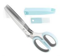 5 Blade Cooking Scissors Rusts Resistant Steel Kitchen Shears with Safety Cover for Fast Chopping and Shredding Tasks Office Shredders