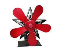 5-Blade Fan Aluminum Alloy Stove Fan Replacement Fuel Saving Accessories Low Consumption Heat Powered Fan for Wood Stove