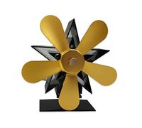 5-Blade Fan Aluminum Alloy Stove Fan Replacement Fuel Saving Accessories Low Consumption Heat Powered Fan for Wood Stove