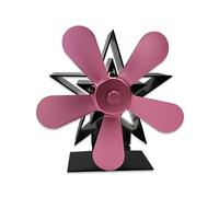 5-Blade Fan Aluminum Alloy Stove Fan Replacement Fuel Saving Accessories Low Consumption Heat Powered Fan for Wood Stove