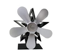 5-Blade Fan Aluminum Alloy Stove Fan Replacement Fuel Saving Accessories Low Consumption Wood Stove Fan Replacement Heat Powered Non Electric