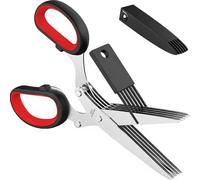 5 Blade Kitchen Scissors for Efficient Vegetable Cutting Steel Multifunction Tool with Safety Cover Cleaning Comb Cooking Scissors Rusts Steel Kitchen Shears