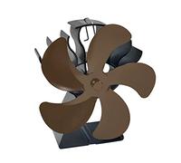 5-Blade Stove Fan Heat Powered for Wood Quiet with Stove Thermometer Log Wood for Burner Quiet Saving Fuel Efficie Wood Stove Fan Blower Heat Powered Non Electric