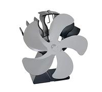 5-Blade Stove Fan Heat Powered for Wood Quiet with Stove Thermometer Log Wood for Burner Quiet Saving Fuel Efficie Wood Stove Fan Blower Heat Powered Non Electric