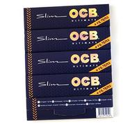 OCB Rolling Papers ULTIMATE SLIM — Thinnest King Size with Filter Tips — 5 booklets