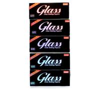 5 booklets x GLASS Clear Rolling paper King Size - 100% Natural - 200 papers