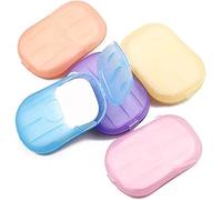 5 Boxes Colorful Disposable Soap Paper Hand Cleaner Fragrance Mini Color Soaps Paper for School Indoor,Outdoor,Travel,Camping Hiking Camping Soaps,Soap Sheet,Personal Care
