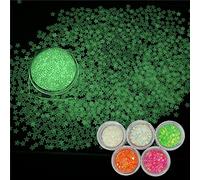 5 Boxes Set Luminous Nail Art Glitter Glow in the Dark Shape Glitter Stickers for Resin DIY Making Art Craft Nail Decoration Accessories Nightclub Party YG-S1 (S1)