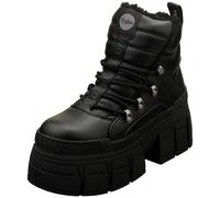 (5) Buffalo Gospher Hike Mid Pad Vegan Womens Platform Boots in Black