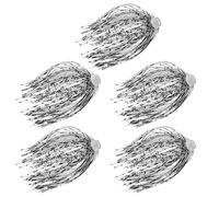 5 Bundles Silicone Jig Skirts for Rubber Fish Bass Jig Bait 88 Strands Fishing Bait Accessories Fishing Bait Rock Skirt