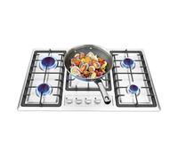 5 Burner Gas Cooktop, Flame Failure Protection, Stainless Steel, Dual Installation (Countertop/Drop-in), 5 Power Levels, Easy-Clean, 86 * 51 * 9cm
