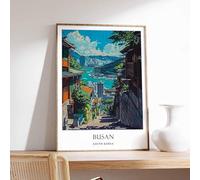 5 Busan Poster South Korea Poster Asian Poster Korean Poster Asian Travel Art Busan Travel Post Poster A5 - Wall Art Home Decor Movie Poster Canvas Film Cinema Retro Vintage Cult Classic Nostargic Sa