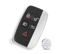5 Button For Jaguar Key Fob Case Replacement Jaguar XF Key Fob Cover for Jaguar XE XJL XF XK Key Case Jag Key Fob with Battery CR2032