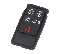 5 Button Rubber Key Pad for Volvo XC60 XC70 S60 S80, Replacement Remote Control Button Cover, Wear Resistant Black Keypad