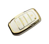 5 Buttons Car Key Cover Fobs Shell Case Protect Bag For Toyota For Noah For Voxy Trunk 2022 2023 2024 For Alphard 2020 2021 JHVVBFWF(White Gold)