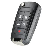 5 Buttons Replacement Key Fob Cover Case Compatible with Chevrolet Malibu Camaro Cruze Equinox Sonic Spark Volt Orlando Aveo Impala 1PC Remote Control Car Key Shells Fob Covers