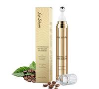 5% Caffeine Eye Serum, Hyaluronic Acid Under Eye Cream for Dark Circles and Puffiness Anti Aging with 360° Massage Ball Reduce Bags, Wrinkles and Fine Lines 20ML
