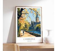 5 Cambridge Poster England Poster European Poster Cambridge University Poster Historical Poster Poster A5 - Wall Art Home Decor Movie Poster Canvas Film Cinema Retro Vintage Cult Classic Nostargic Sa