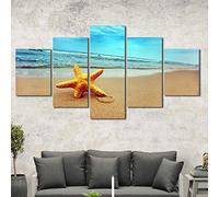 5 Canvas Paintings 5 Pieces Posters Beach View Wall Art Picture Home Decoration Canva Print Painting Printed On Canvas/Without Frame 100 X 50 Cm For Living Room Hotel Restaurant Office P-5884195757