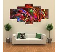 5 Canvas Paintings 5 Pieces Posters Colorful Abstract Texture Wall Art Picture Home Decoration Canva Print Painting Printed On Canvas/With Frame 200 X 100 Cm For Living Room Hotel Restau-6246563741
