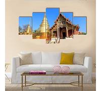 5 Canvas Paintings 5 Pieces Posters Indian Scenery Wall Art Picture Home Decoration Canva Print Painting Printed On Canvas Frameless 150 X 100 Cm For Living Room Hotel Restaurant Office Post -7N2H/W2