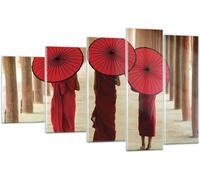 5 Canvas Paintings 5 Pieces Posters Umbrella Character Wall Art Picture Home Decoration Canva Print Painting Printed On Canvas/Without Frame 150 X 100 Cm For Living Room Hotel Restaurant-4194885885