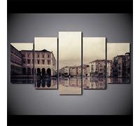 5 Canvas Paintings 5 Pieces Posters Urban Architectural Landscape Wall Art Picture Home Decoration Canva Print Painting Printed On Canvas/Without Frame 150 X 100 Cm For Living Room Hotel-9191534568
