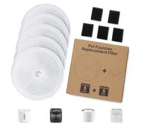 5 Cat Fountain Replacement Filters + 5 Sponge Filters, Compatible With Petkit Eversweet Solo Se/Solo 2/3 Pro/3/2s Wireless Cat Fountain, Replacement Of The Round Pet Drinking Water Filters