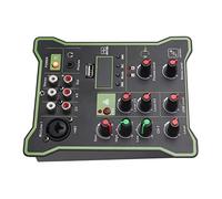 5 Channel Audio Mixer, 5W Audio Mixer Line Mixer with Bluetooth USB Reverberation Effect for Phones Tablets Computers