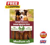 5 Chicken Wrapped Sticks - Rawhide-Free Chewy Dog Treats for Dental Health
