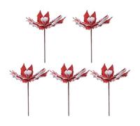 5 Christmas Blossomy Arrangements White Paper Packaging Silkflowers for Artisanal Holiday Deck Christmas Tree Deck