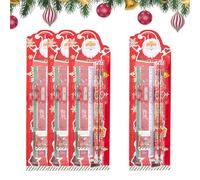 5 Christmas Stationery Set Kids Stationery Gifts Set Include 2pcs Pencil Case, Rulers, Eraser, Pencil Sharpener Christmas Birthday Gifts for Girls Boys School Supplies (A)