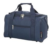 5 Cities 40x20x25 Ryanair Sized Travel Carry On Under Seat Cabin Holdall Lightweight ñ Take The on Board! with 2 Year Warranty (Navy)