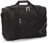 5 Cities 40x30x20 Ryanair Wizz Air Under Seat Holdall Duffle Bag | Max Size Foldable Lightweight Under Seat Carry On Hand Cabin Luggage Holdall Duffle Bags 40x30x20cm (Black)