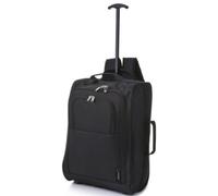 5 Cities 55Cm Backpack Trolley Bag Single, 21 Inch Cabin Approved Carry On, Lightweight Travel Suitcase With Wheels, Black