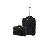 5 Cities Lightweight 21" Cabin Bag with Wheels - Black