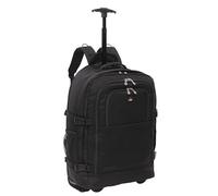 5 Cities Trolley Backpack for Ryanair Priority 55x40x20cm 41L Lightweight Carry On Hand Cabin Luggage Travel Trolley Flight Bag Rucksack Suitcase with 2 Wheels fits 55x40x20 Black