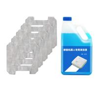 5 Cloths And 1 Window Cleaning Solution (2L), Window Cleaning Robot Accessories - Compatible With ECOVACS W1, W1pro, W1s Pro