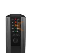 5 color LED Indicator Lamp Electromagnetic Radiation Tester Electric Magnetic Field EMF Meter Dosimeter Detector For Computer(Red Black)