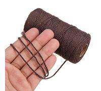 5 Colors 2mm Natural Cotton Twisted Cord Rope Macrame Linen Jute DIY Braided Wire Craft 100Yd COD (Coffee)